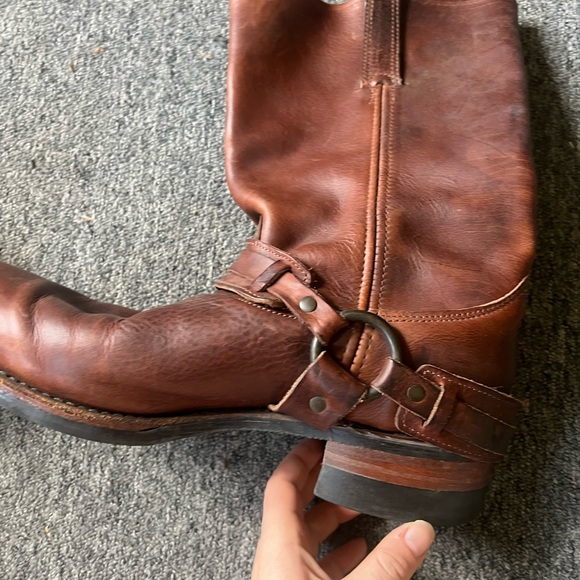 Frye Brown Moto Harness Boots, size 11 - Picture 3 of 10
